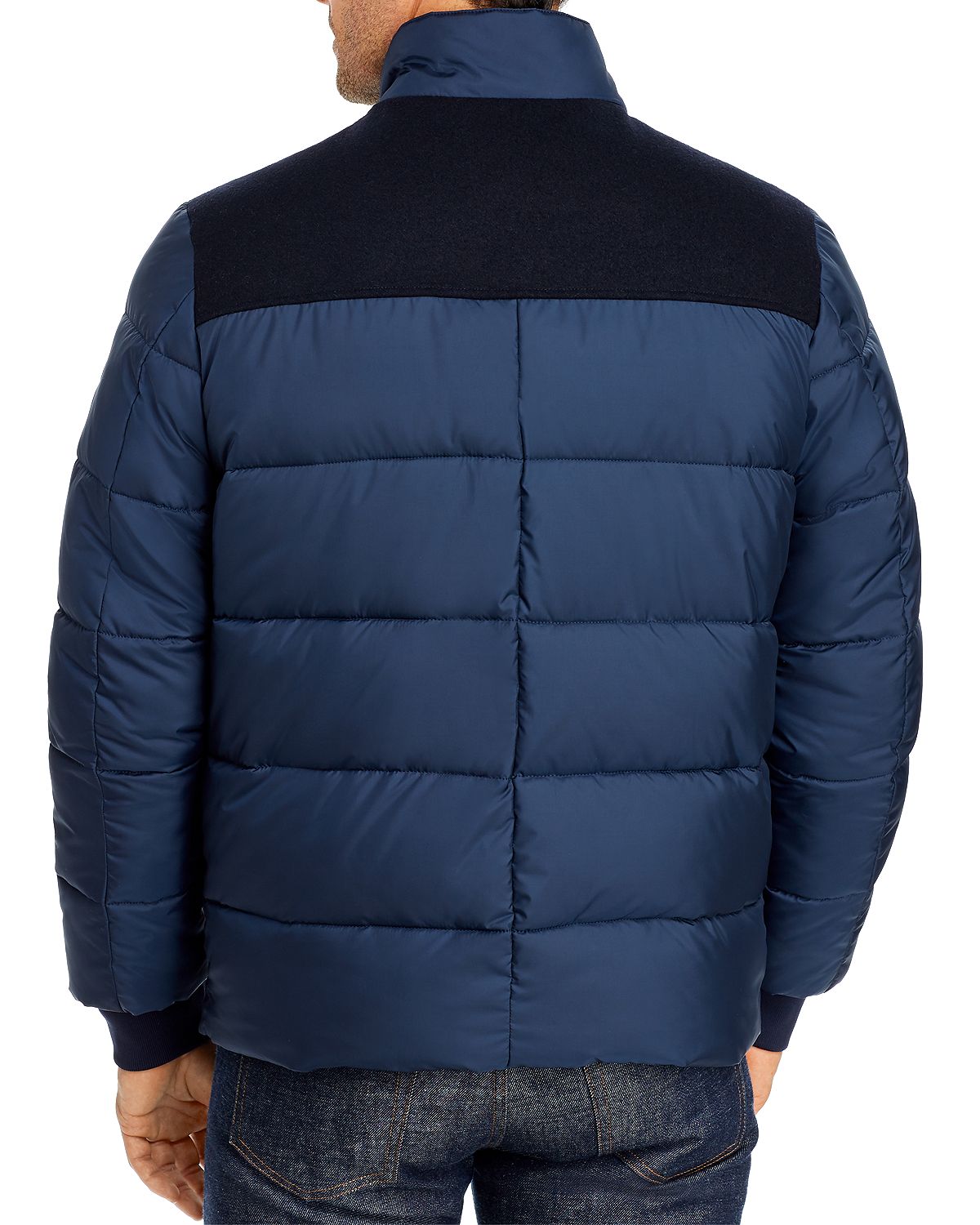 Michael Kors Heavy Mixed-media Puffer Jacket Midnight