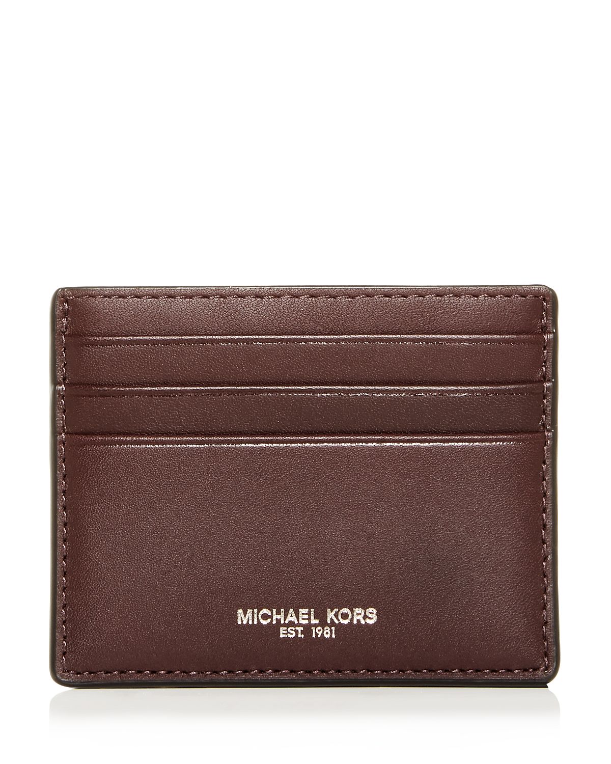 Michael Kors Henry Leather Card Case Red