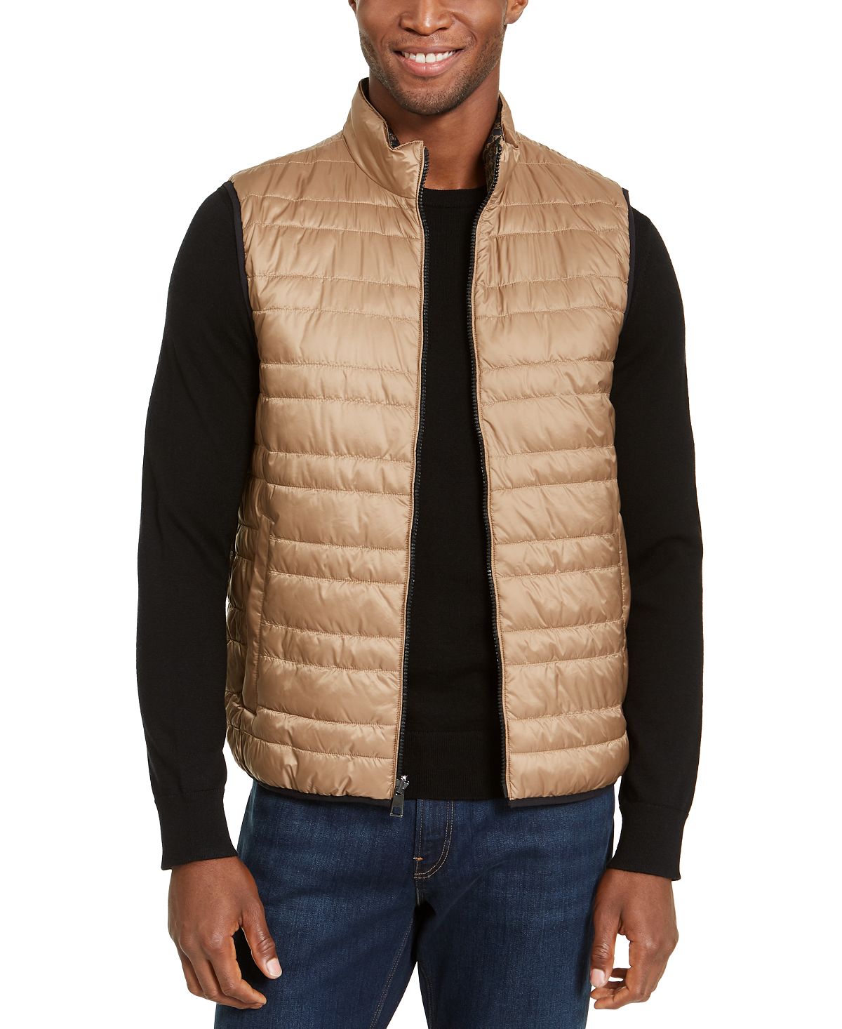 Michael Kors Lightweight Reversible Puffer Vest Husk