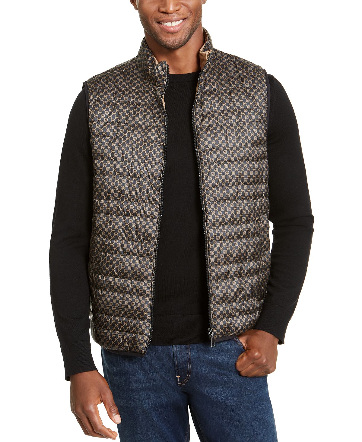 Michael Kors Lightweight Reversible Puffer Vest Husk