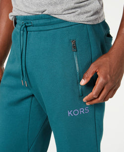 Michael Kors Logo Fleece Joggers Atlantic thumbnail 4