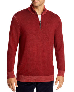 Michael Kors Merino Wool Half-zip Sweater Garnet thumbnail 1
