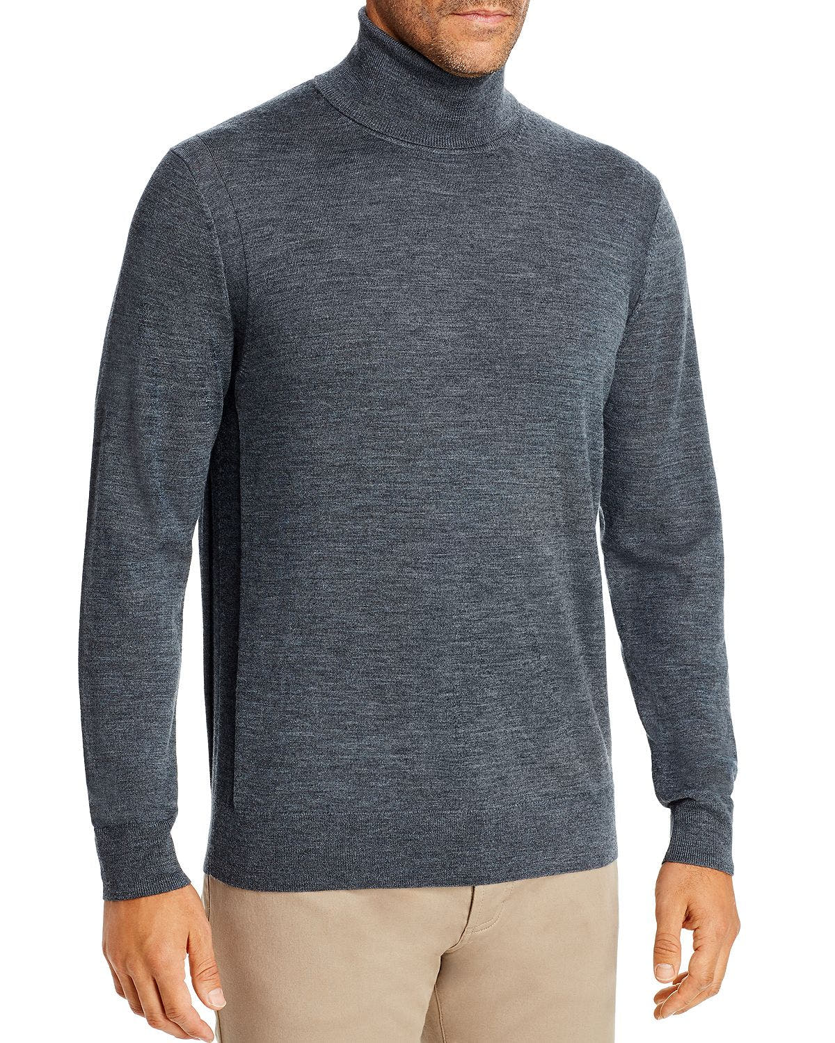 Michael Kors Merino Wool Turtleneck Sweater Ash Melange