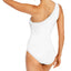 Michael Kors Michael Embellished One-shoulder Underwire One-piece Swimsuit White