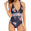 Michael Kors Michael Tummy-control Floral-print One-piece Swimsuit New Navy Floral
