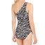 Michael Kors Michael Zebra-print One-shoulder Underwire One-piece Swimsuit Zebra