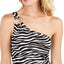 Michael Kors Michael Zebra-print One-shoulder Underwire One-piece Swimsuit Zebra
