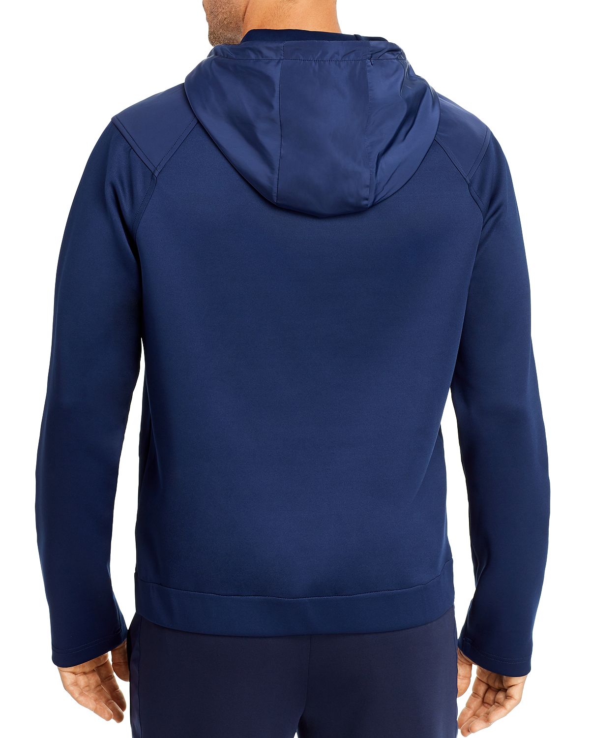 Michael Kors Mixed-media Scuba Hooded Sweatshirt Midnight