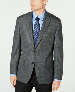 Michael Kors Modern-fit Patterned Blazer Black thumbnail 1
