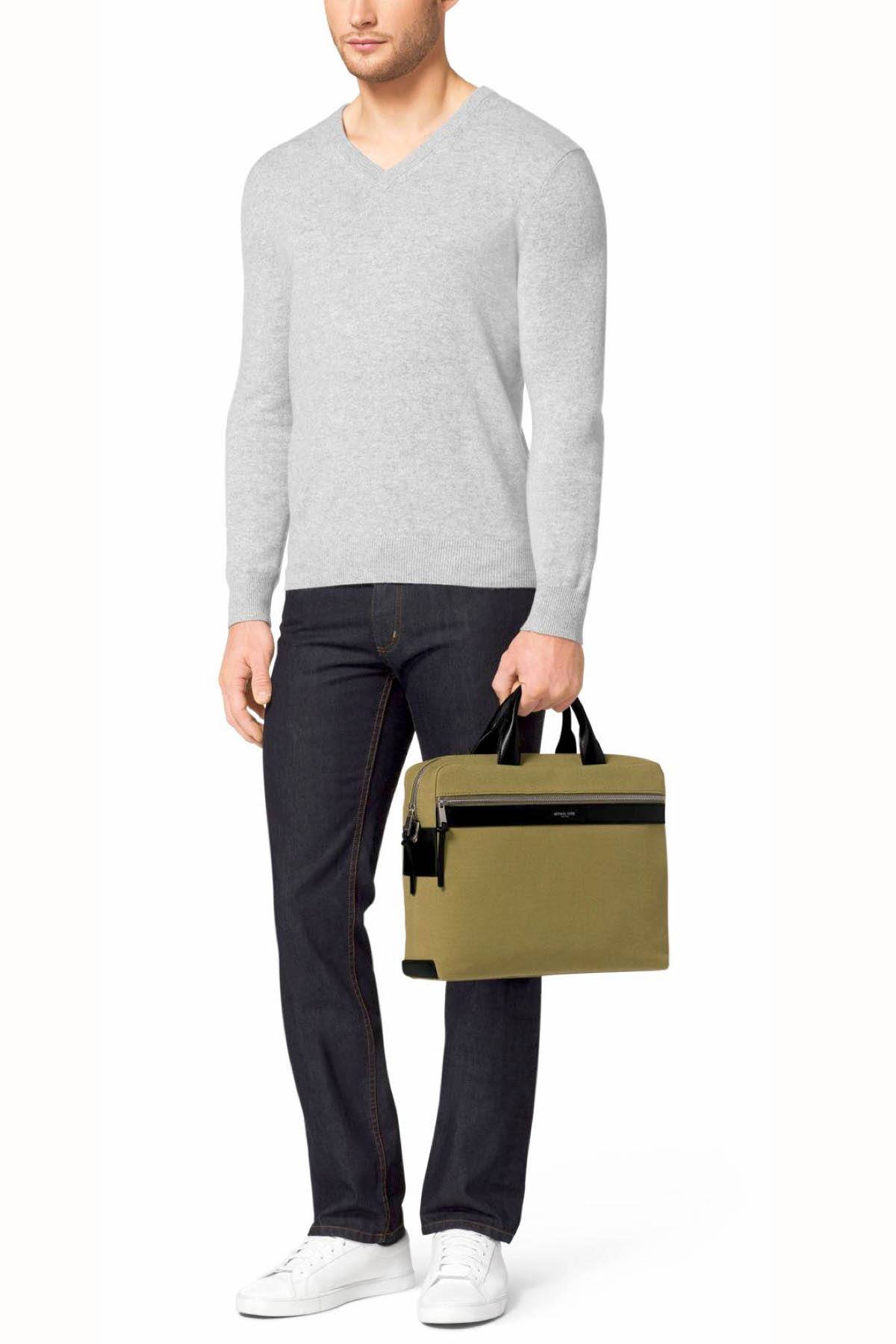 Michael Kors Moss-Green Medium Grant Briefcase