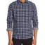 Michael Kors Nate Double-faced Plaid Slim Fit Shirt Midnight