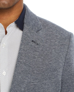 Michael Kors Piqu Classic Fit Blazer Midnight thumbnail 3