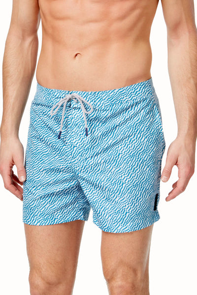 Michael Kors Rhone-Blue Shell-Print Board Short