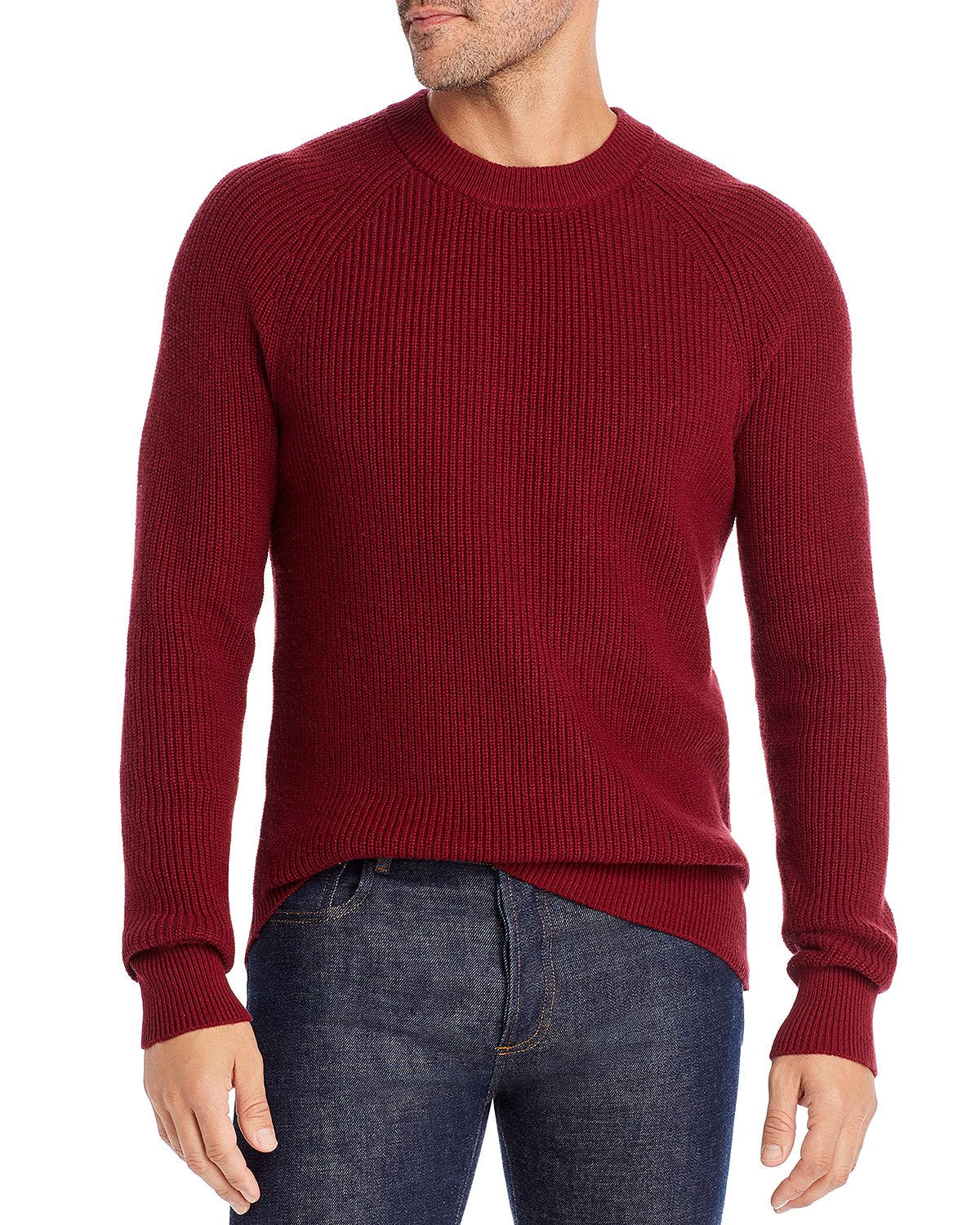 Michael Kors Ribbed Crewneck Sweater Merlot