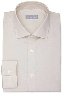 Michael Kors Slim Fit Performance Stretch Dress Shirt Online Exclusive Pebble Solid thumbnail 1
