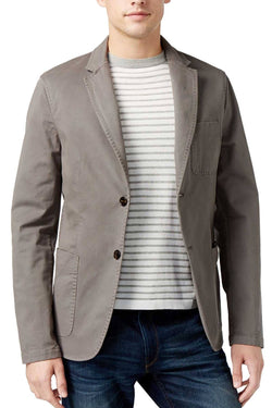 Michael Kors Storm-Grey Slim-Fit Garment-Dyed Cotton-Twill Sport Coat thumbnail 1