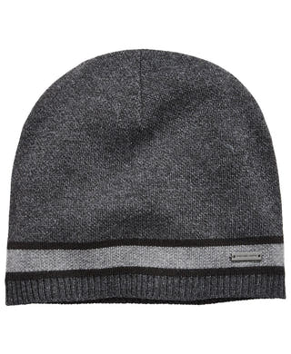 Michael Kors Striped Beanie Charcoal