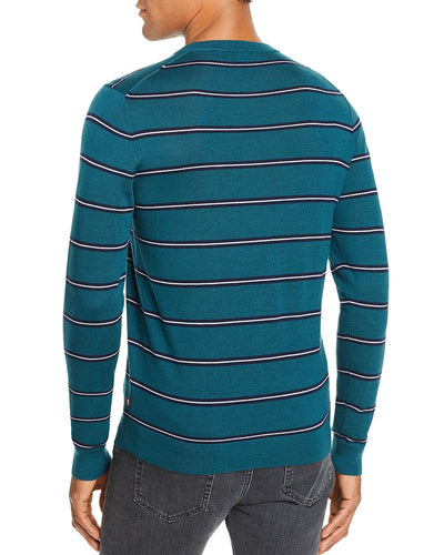 Michael Kors Striped Crewneck Sweater Atlantic