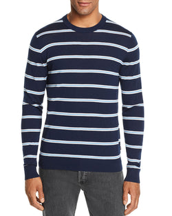Michael Kors Striped Crewneck Sweater Midnight thumbnail 1