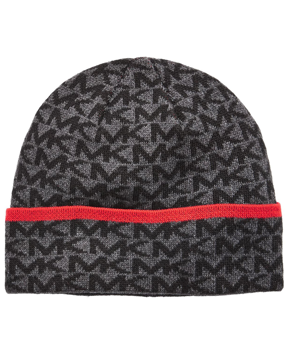 Michael Kors Striped-cuff Hat Charcoal