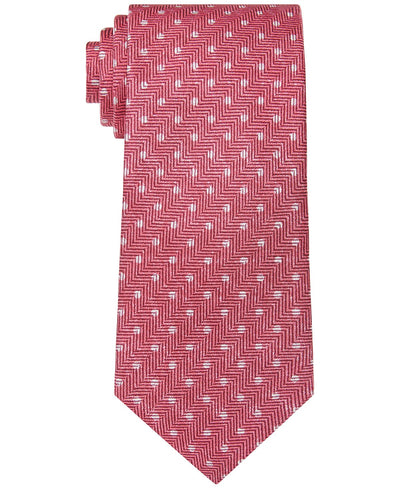 Michael Kors Textured Dot-print Necktie Cherry