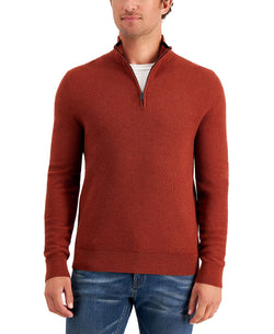 Michael Kors Textured Quarter-zip Sweater Harvest Orange Melange thumbnail 1