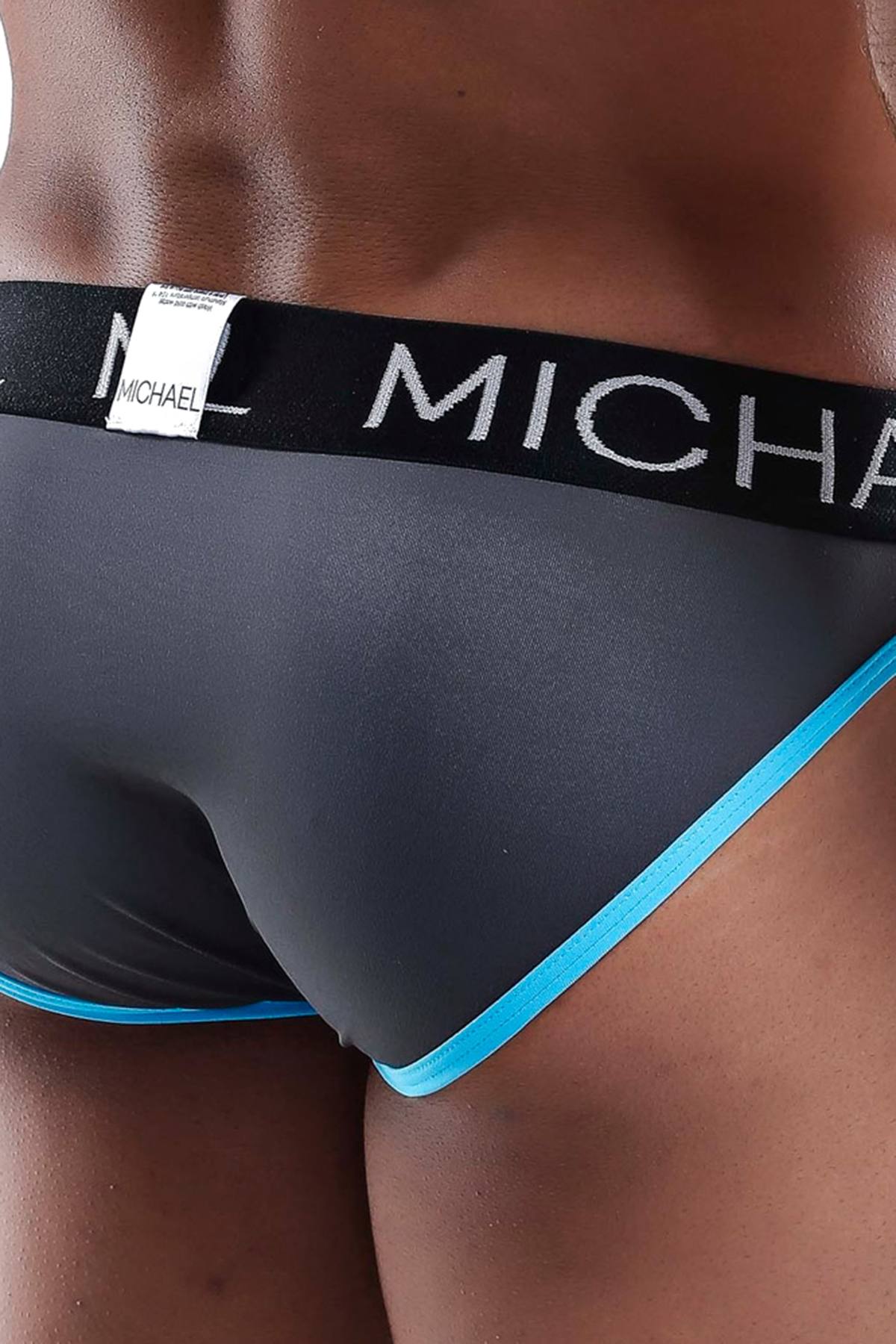 Michael MLI003 Grey/Turquoise  Micro Bikini Brief