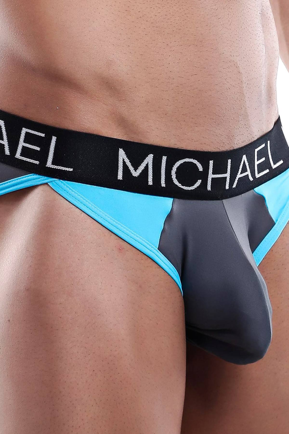 Michael MLI003 Grey/Turquoise  Micro Bikini Brief