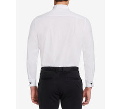Michelsons Of London Classic/regular Fit Stretch Solid French Cuff Tuxedo Shirt White thumbnail 3