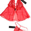 Midnight Magic Red Lace/Mesh Babydoll Cami & G-String 2-Pc Set