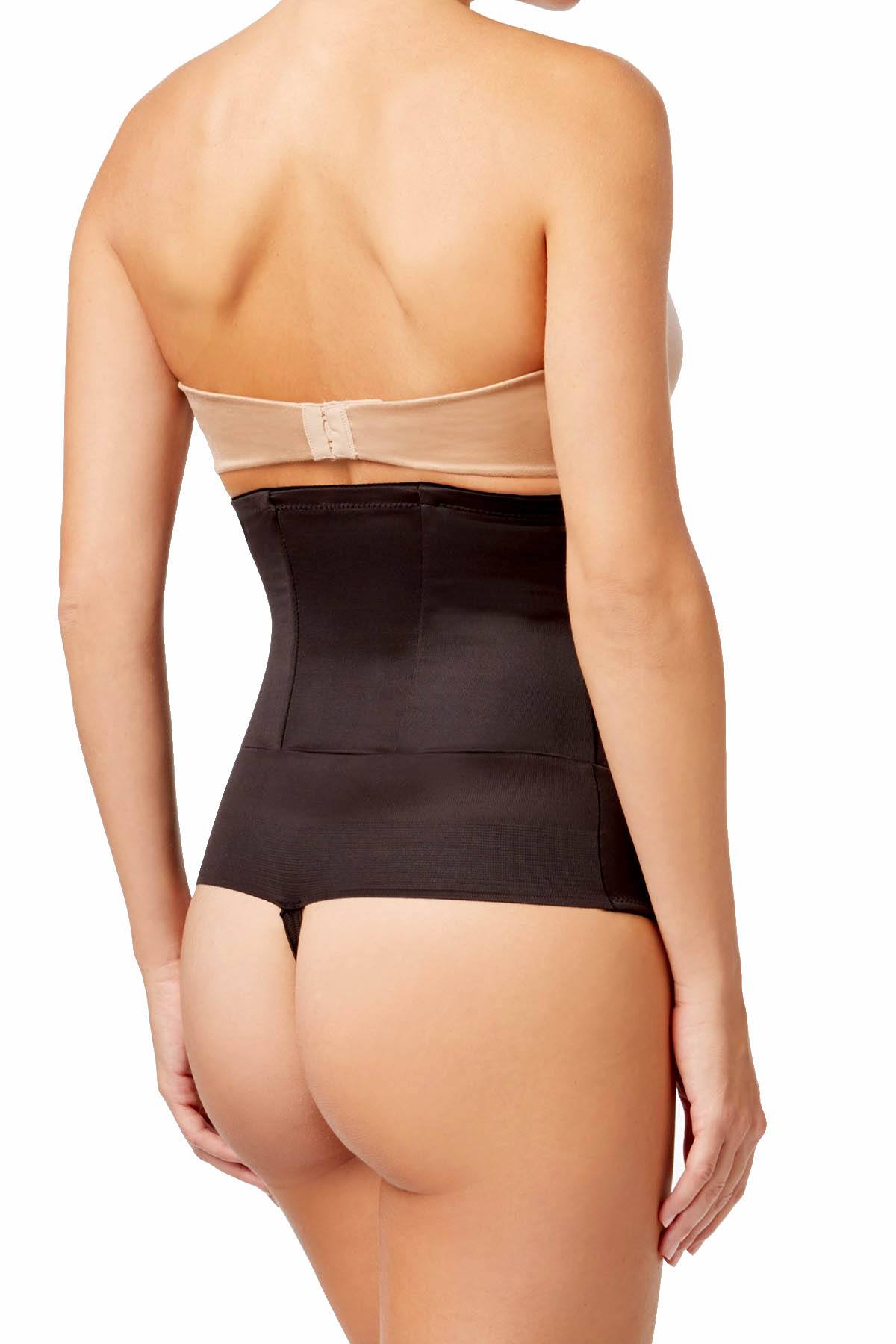 Miraclesuit Black Extra-Firm Control Inches-Off Waist-Cinching Shaper Thong