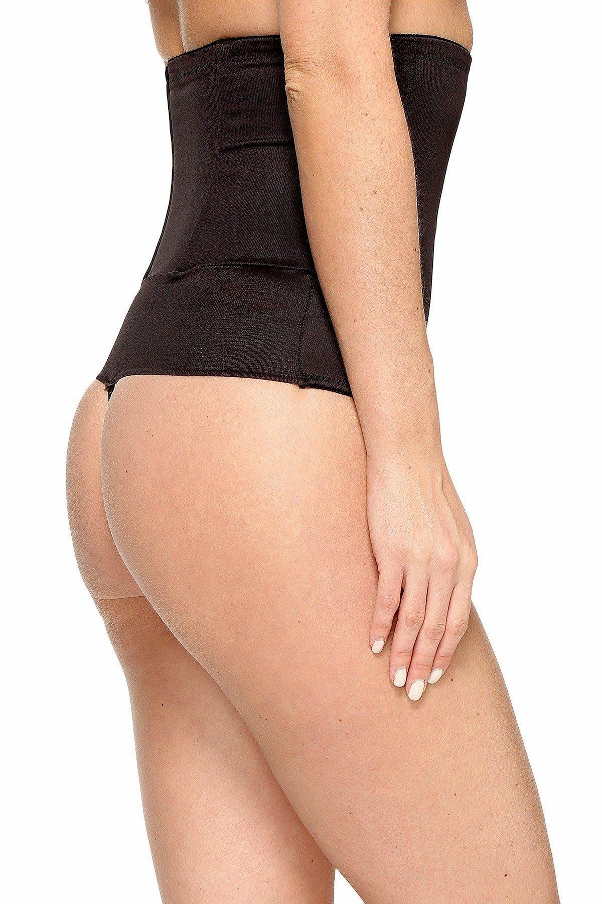 Miraclesuit Black Extra-Firm Control Inches-Off Waist-Cinching Shaper Thong