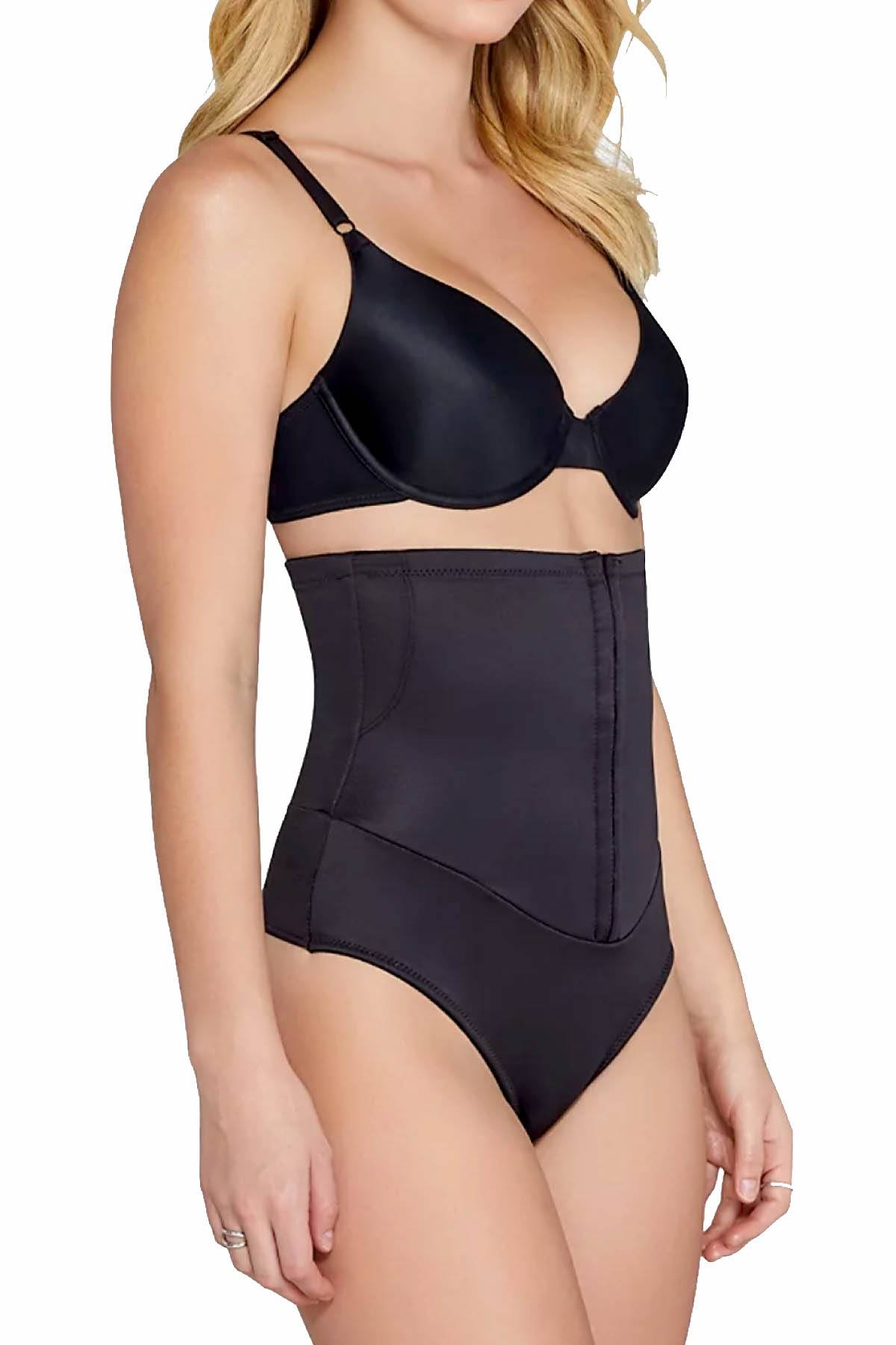 Miraclesuit Black Extra-Firm Control Inches-Off Waist-Cinching Shaper Thong