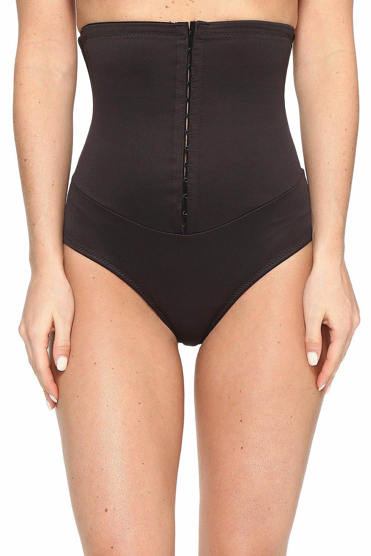 Miraclesuit Black Extra-Firm Control Inches-Off Waist-Cinching Shaper Thong