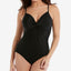 Miraclesuit Rock Solid Love Knot Twist-front Faux-fly-away Allover-slimming One-piece Swimsuit Black