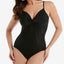 Miraclesuit Rock Solid Love Knot Twist-front Faux-fly-away Allover-slimming One-piece Swimsuit Black
