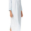 Miss Elaine Blue Brushed-Back Satin Zip-Front Long Robe