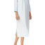 Miss Elaine Blue Brushed-Back Satin Zip-Front Long Robe