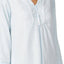 Miss Elaine Blue Brushed-Back Satin Zip-Front Long Robe