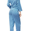 Miss Elaine Blue/White Foulard-Print Satin Pajama Set