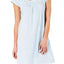 Miss Elaine Cottonessa Embroidered Knit Nightgown in Turquoise Stripe