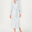 Miss Elaine Cottonessa Printed Long Sleeve Knit Robe in Botanical Floral