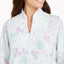 Miss Elaine Floral-print Quilted Zipper Robe Lavender / Pink Floral & Butterflies