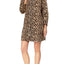 Miss Elaine Leopard-Print Brushed-Fleece Zip-Front Robe
