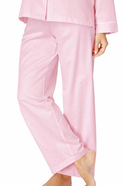 Miss Elaine PETITE Pink Jacquard-Dot Brushed-Back Satin 2-Piece PJ Set thumbnail 2