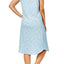 Miss Elaine PLUS Blue Paisley-Print Tucked-Front Knit Nightgown