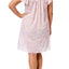 Miss Elaine PLUS Pink Pansy-Printed Short Nightgown