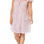 Miss Elaine PLUS Pink Pansy-Printed Short Nightgown