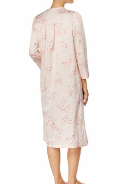 Miss Elaine Pink-Bouquet Floral-Print Picot-Trim Nightgown thumbnail 3