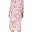 Miss Elaine Pink-Floral Printed Fleece Robe